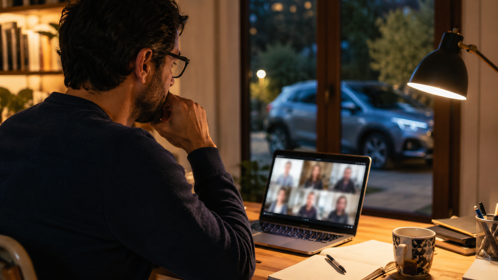 Collaborare con il sevizio 1 Persona che partecipa a un webinar informativo sulla collaborazione nel servizio di mobilità
