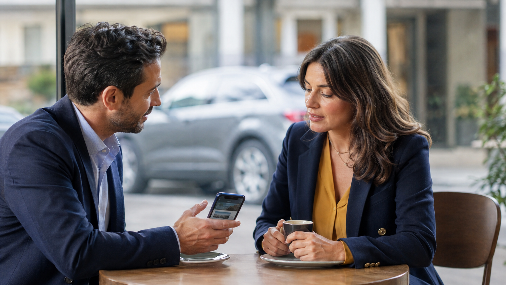 Collaborare con il sevizio 4 Due persone si confrontano su una possibile collaborazione nel servizio di mobilità